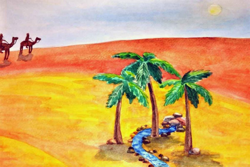 Три пальмы - Лермонтов, иллюстрация