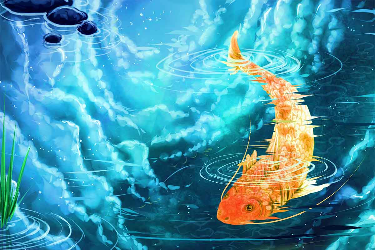 Бальмонт - Золотая рыбка, иллюстрация