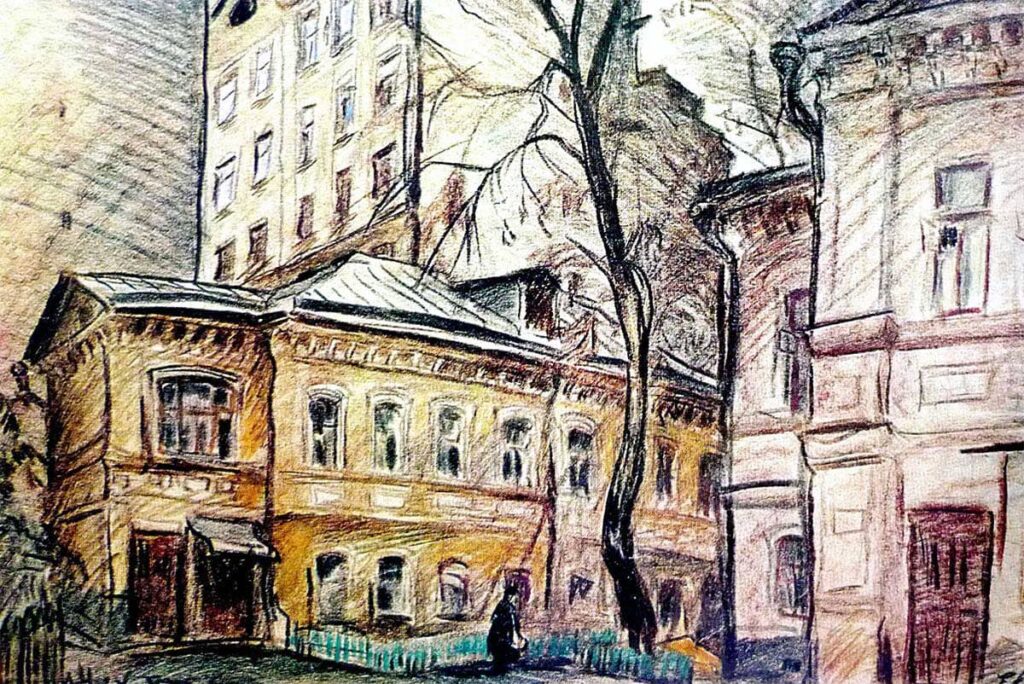 Домики старой Москвы - Цветаева, иллюстрация