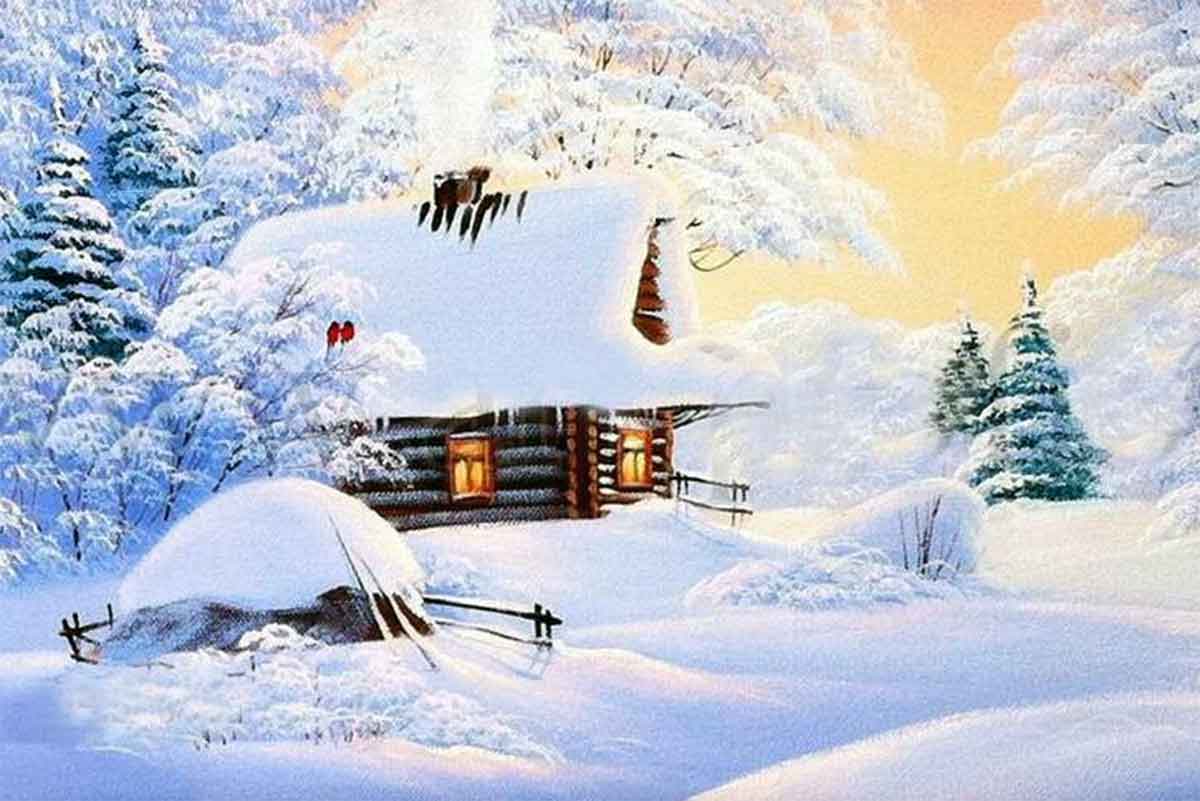 Снег да снег - Блок, иллюстрация