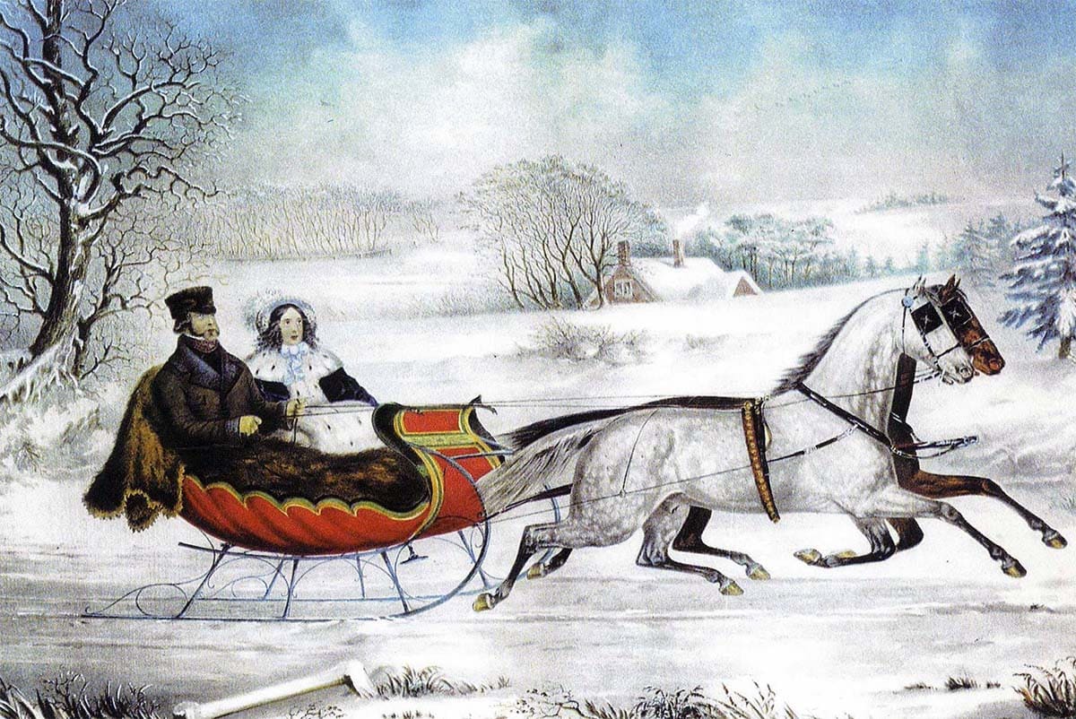 Вяземский - Зимняя прогулка, иллюстрация