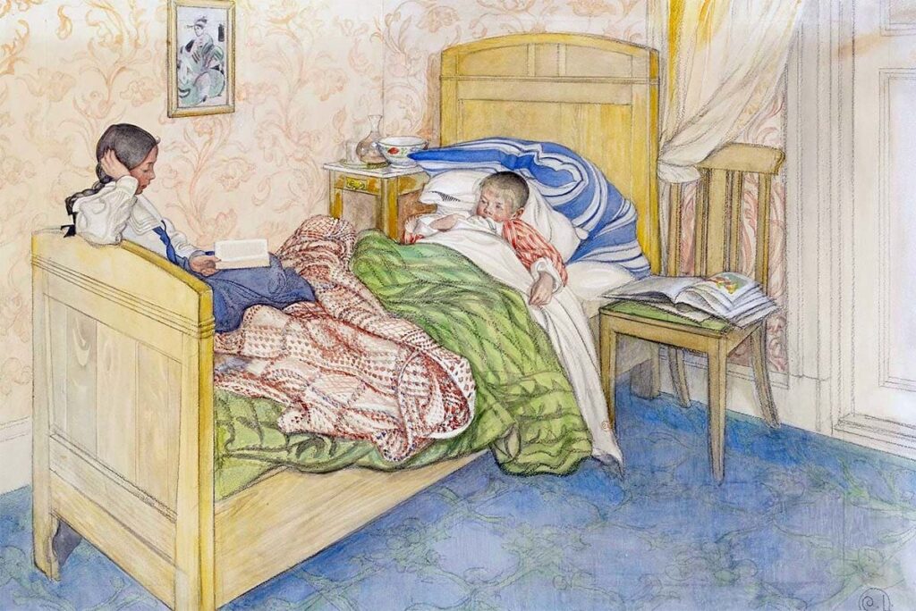 Стивенсон - Страна кровати, иллюстрация
