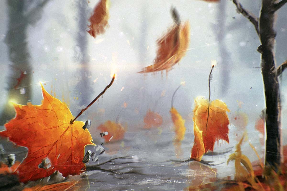 Дельвиг - Осенняя картина, иллюстрация