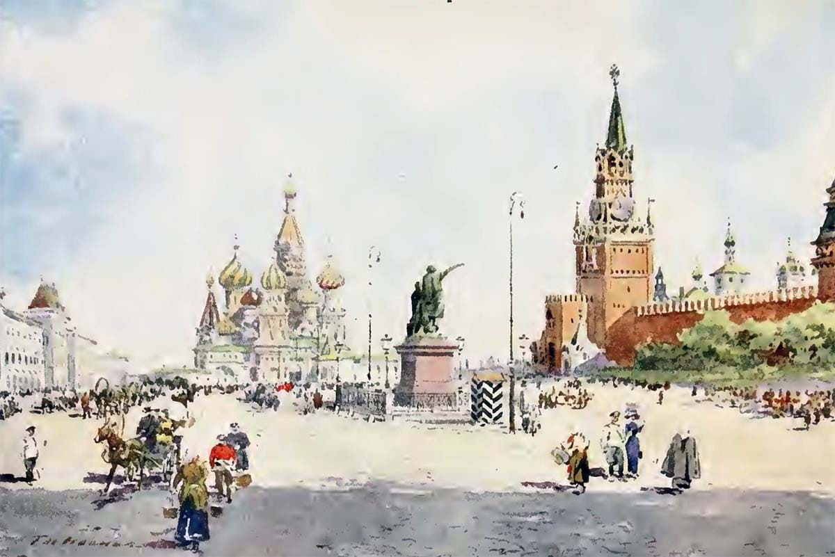 Блок - Утро в Москве, иллюстрация