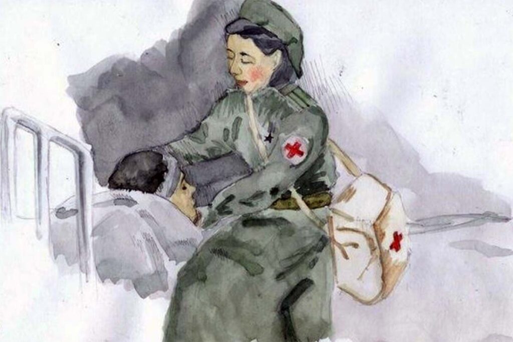 Ольга Берггольц - В госпитале, иллюстрация