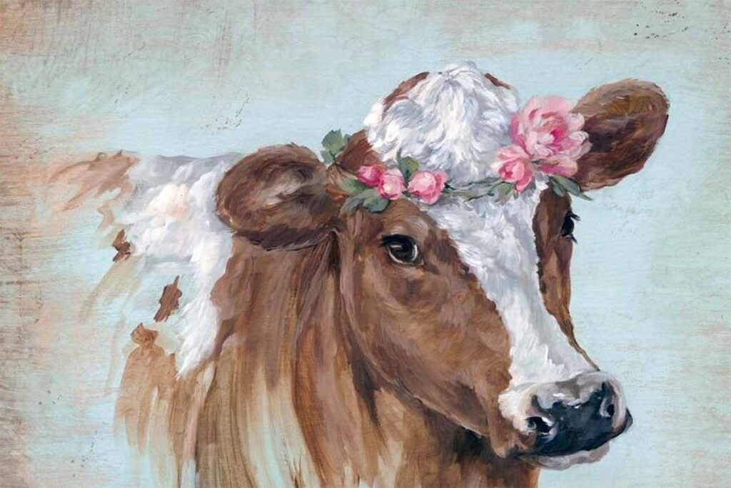 Корова - Есенин, иллюстрация
