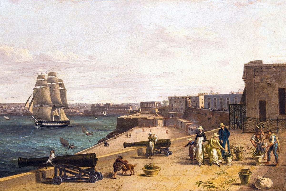 Байрон - Прощание с Мальтой, иллюстрация