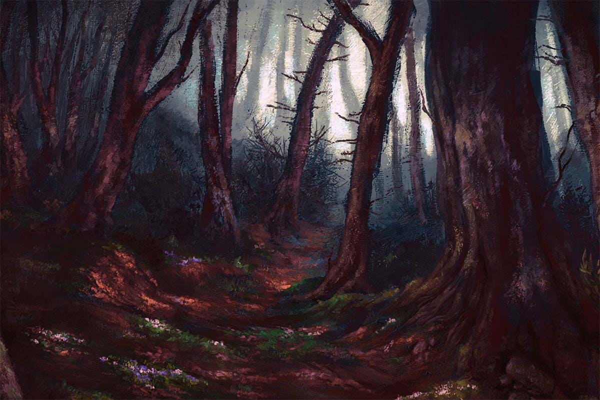 Киплинг - Дорога в лесу, иллюстрация