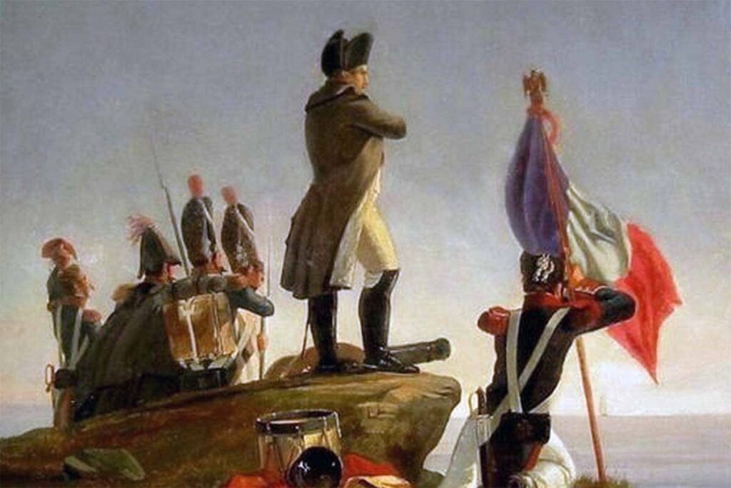 На бегство Наполеона с острова Эльбы - иллюстрация