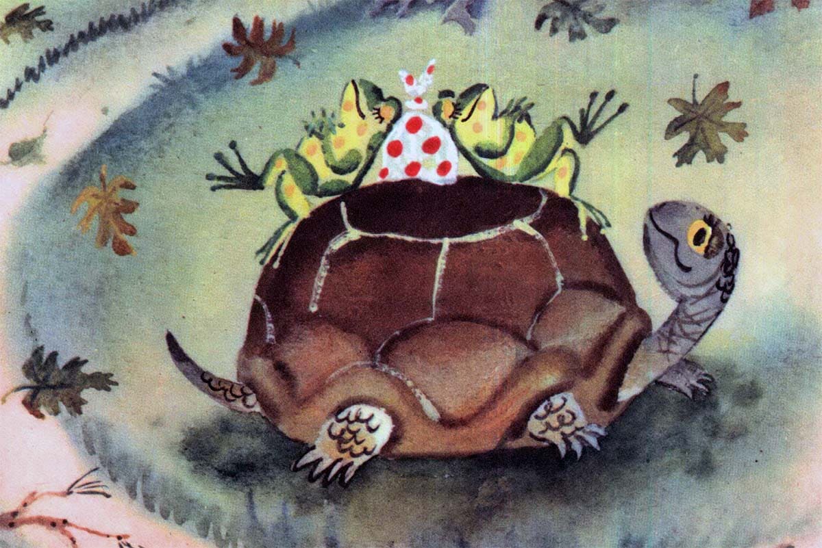 Чуковский - Черепаха, иллюстрация