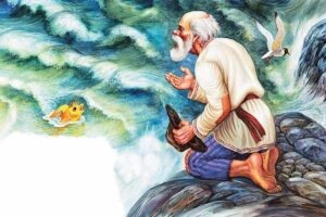 Пушкин - Сказка о рыбаке и рыбке, иллюстрация