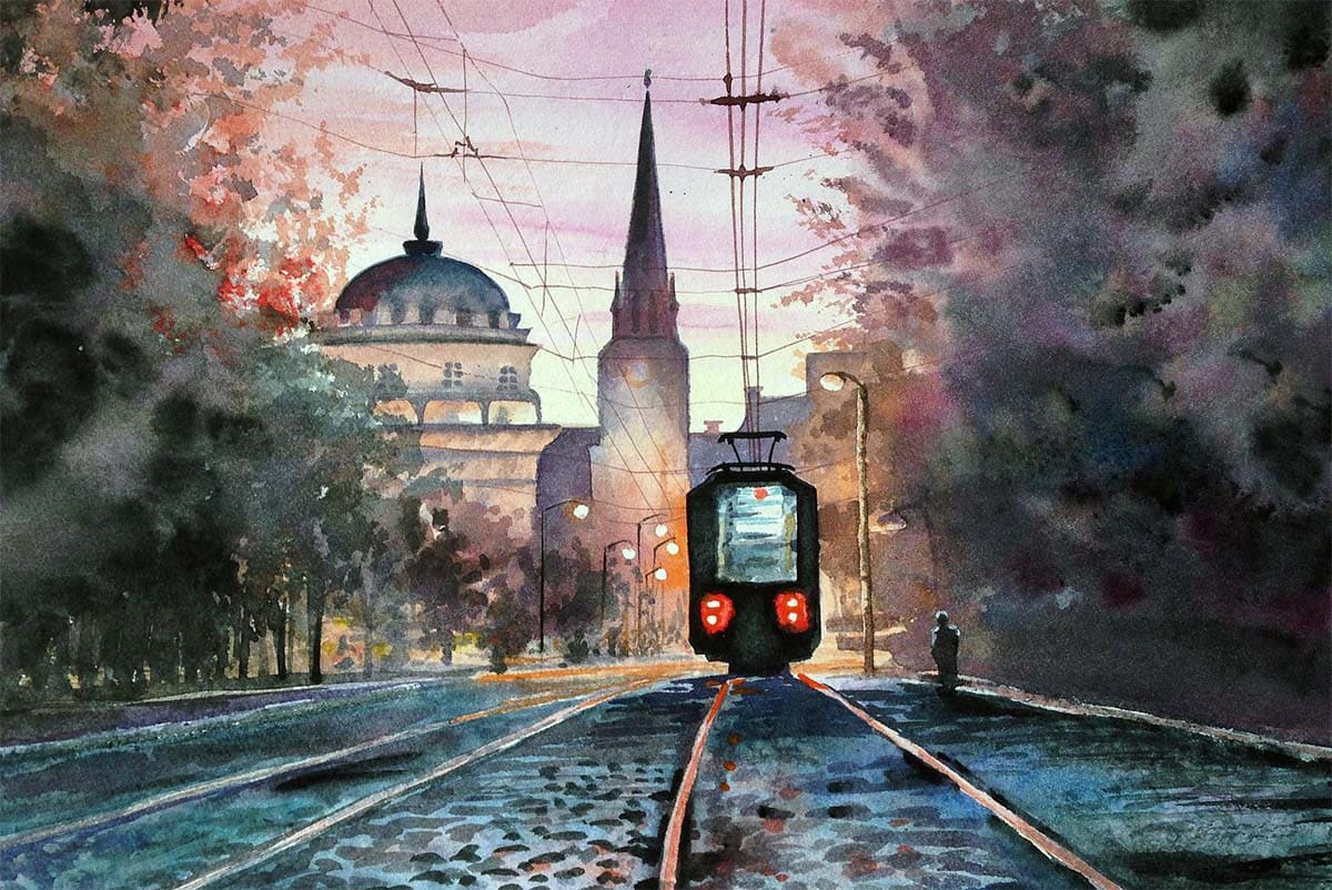 Сонный трамвай - Мандельштам, иллюстрация